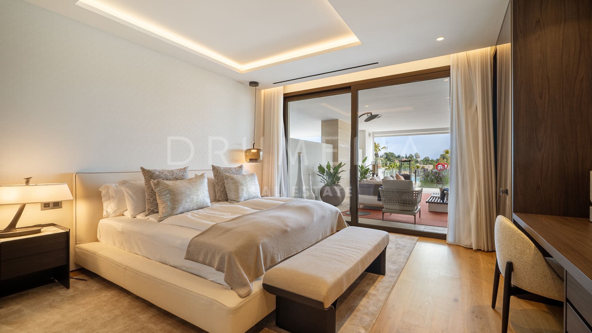 FENDI CASA Designed Duplex Ground Floor Apartment with Private Entertainment Level on Marbella’s Golden Mile