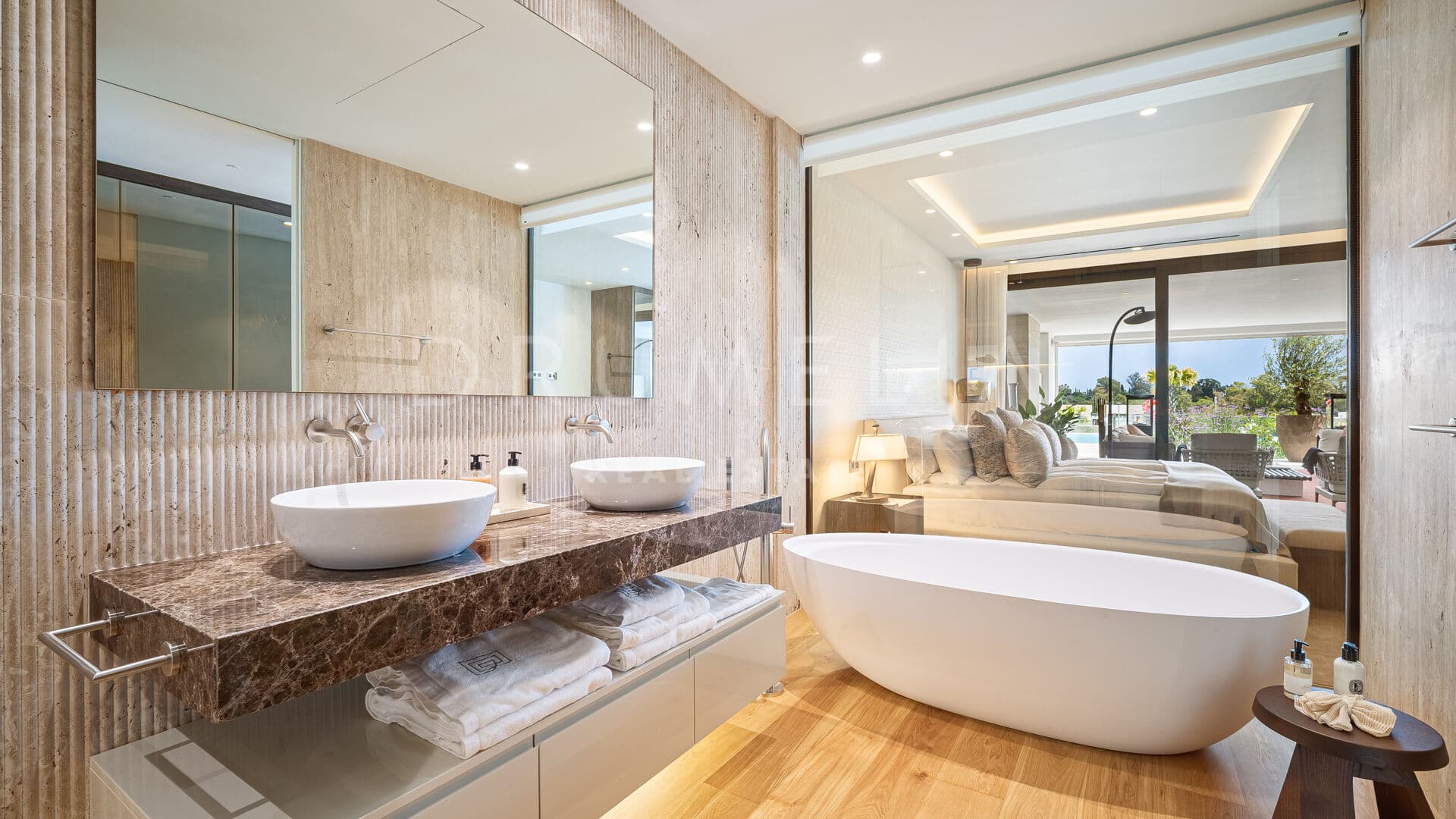 FENDI CASA Designed Duplex Ground Floor Apartment with Private Entertainment Level on Marbella’s Golden Mile